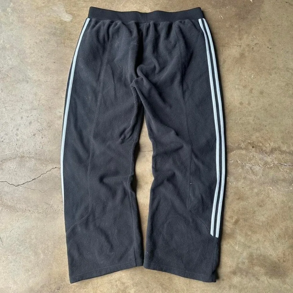 2000s Y2K super baggy adidas fleece wide leg baggy sweatpants